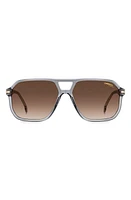 Carrera Eyewear 59mm Rectangular Sunglasses in Grey/Brown Gradient at Nordstrom