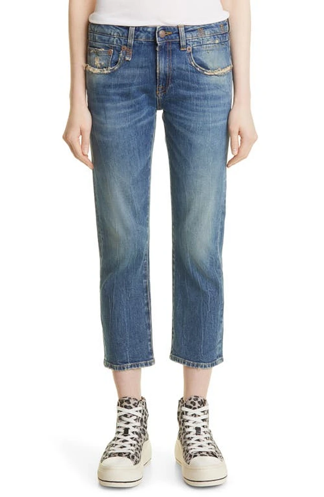 R13 Straight Leg Boy Jeans Kelly Stretch at Nordstrom,