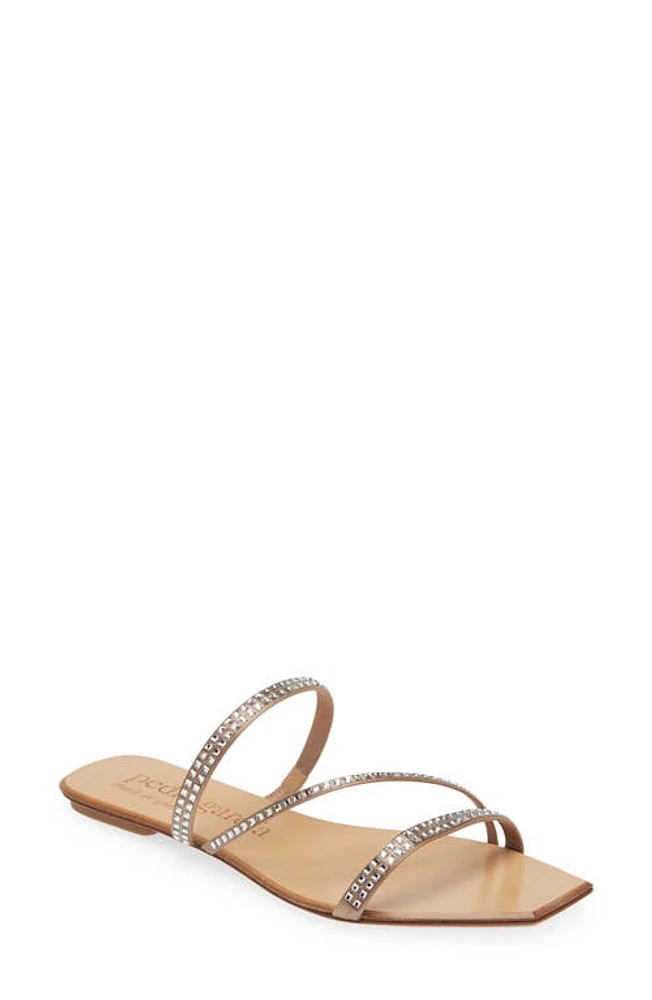 Pedro Garcia Vendy Water Resistant Slide Sandal Au Lait Satin at Nordstrom,