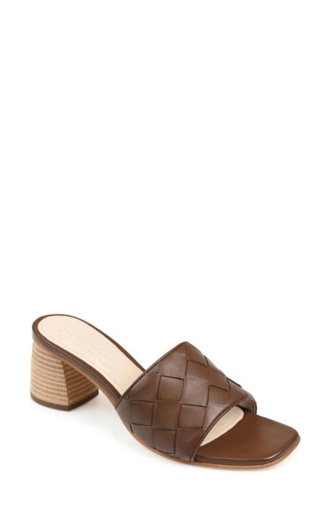 Journee Signature Kellee Woven Leather Sandal at Nordstrom,