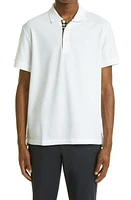 burberry Eddie TB Monogram Motif Cotton Piqué Polo White at Nordstrom,