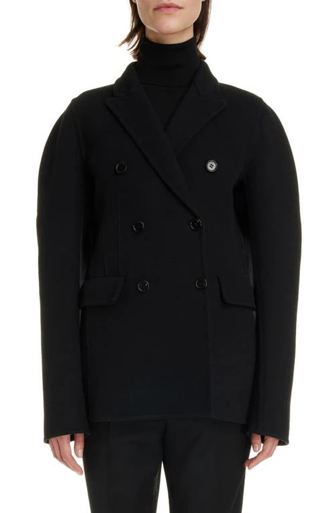 Chloé Rounded Shoulder Wool & Cashmere Coat 001-Black at Nordstrom, Us