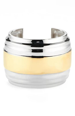 Saint Laurent Wheel Cuff Bracelet in Gold/Palladium at Nordstrom, Size Medium