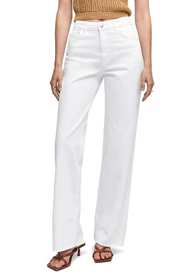 MANGO Wide Leg Jeans in White at Nordstrom, Size 12