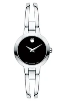 Movado Amorosa Bangle Watch, 24mm in Silver/Black/Silver at Nordstrom