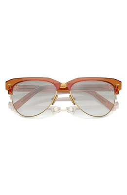 Miu Miu 57mm Gradient Pilot Sunglasses in Caramel at Nordstrom