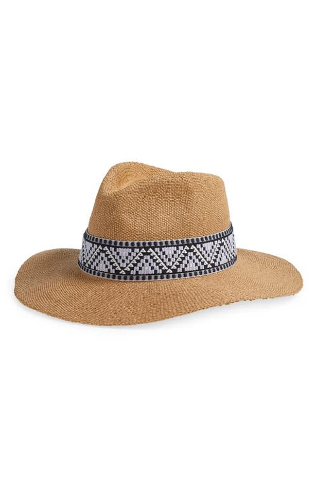 Faherty x B. Yellowtail Straw Fedora in Natural at Nordstrom