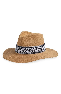 Faherty x B. Yellowtail Straw Fedora in Natural at Nordstrom