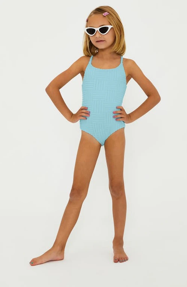 Beach Riot Kids' Little Julia One-Piece Swimsuit Blueberry Ice at Nordstrom,