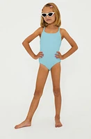 Beach Riot Kids' Little Julia One-Piece Swimsuit Blueberry Ice at Nordstrom,