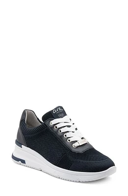 ara Nassau II Knit Wedge Sneaker Navy Woven Stretch at Nordstrom,