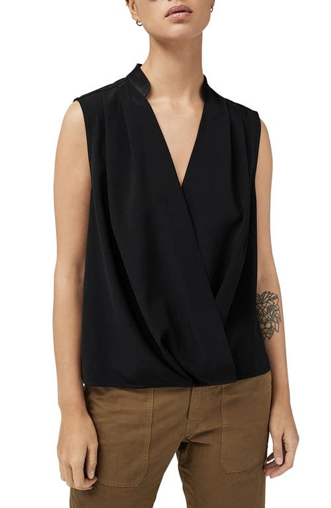 rag & bone Meredith Sleeveless Surplice Top Black at Nordstrom,