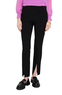 1.STATE Front Slit Crepe Pants Rich Black at Nordstrom,