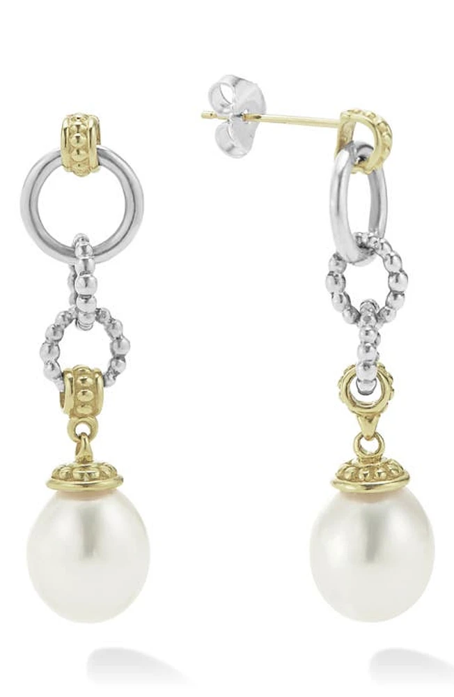 LAGOS Luna Freshwater Pearl Drop Earrings in Gold at Nordstrom