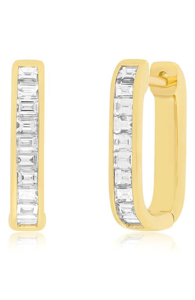 EF Collection Large Lola Diamond Huggie Hoop Earrings in 14K Yellow Gold at Nordstrom