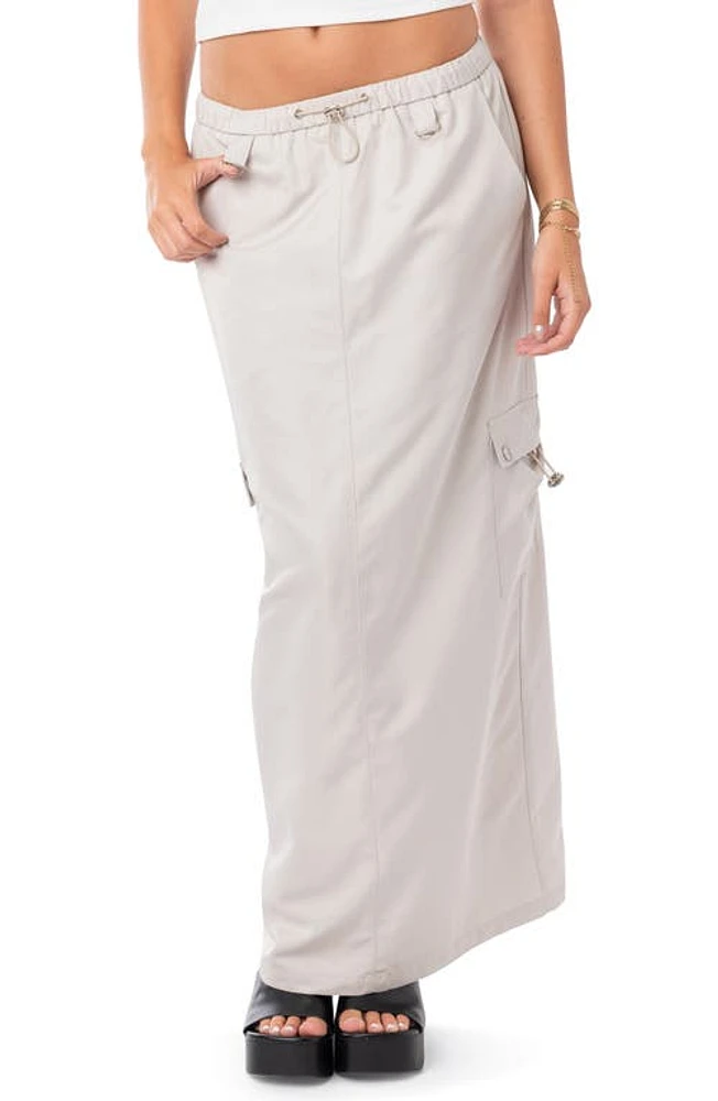 EDIKTED Demi Cargo Skirt Beige at Nordstrom,