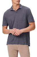 PAIGE Shelton Slub Linen Polo Royal Haze at Nordstrom,