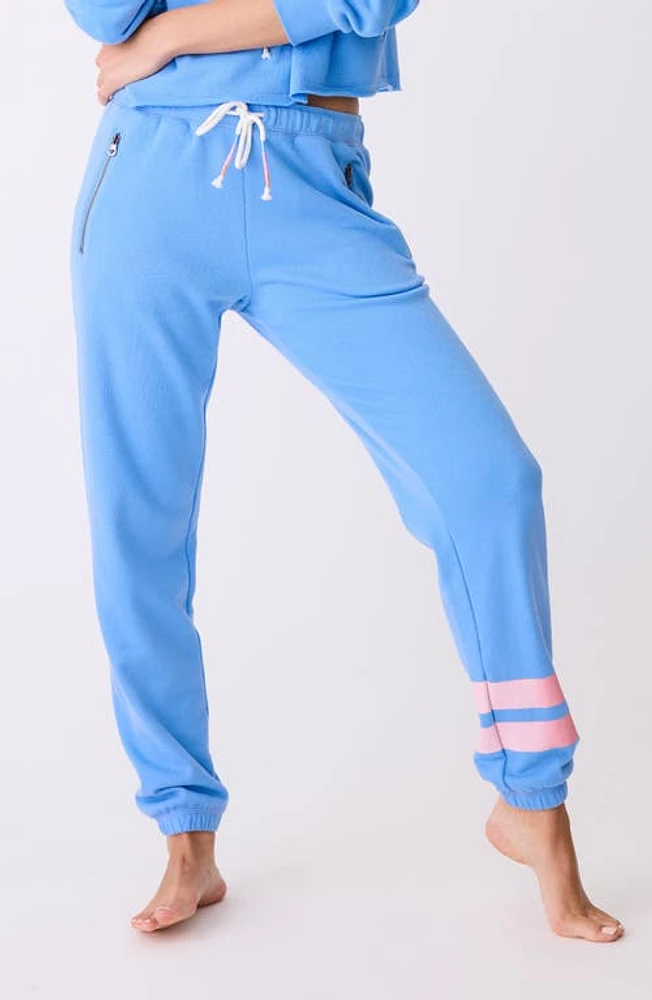 PJ Salvage Faded Nights Fleece Joggers Bright Blue at Nordstrom,