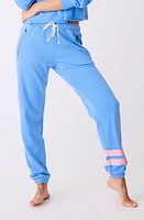 PJ Salvage Faded Nights Fleece Joggers Bright Blue at Nordstrom,