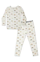 Bellabu Bear Kids' Rainbow Two-Piece Fitted Pajamas Rainbows at Nordstrom,