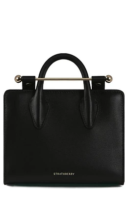 Strathberry Nano Leather Tote in Black at Nordstrom