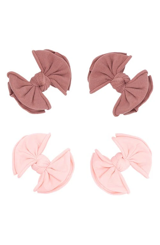 Baby Bling 4-Pack Baby FAB Hair Clips in Putty Rose Quartz at Nordstrom