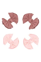 Baby Bling 4-Pack Baby FAB Hair Clips in Putty Rose Quartz at Nordstrom