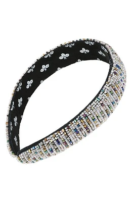 L. Erickson Arya Beaded Headband in Silver Multi at Nordstrom