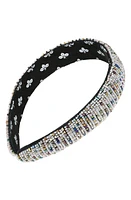 L. Erickson Arya Beaded Headband in Silver Multi at Nordstrom