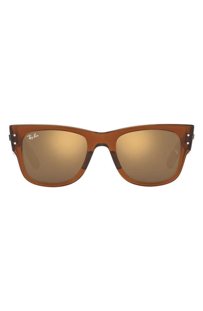 Ray-Ban Mega Wayfarer 51mm Rectangular Sunglasses in Transparent at Nordstrom