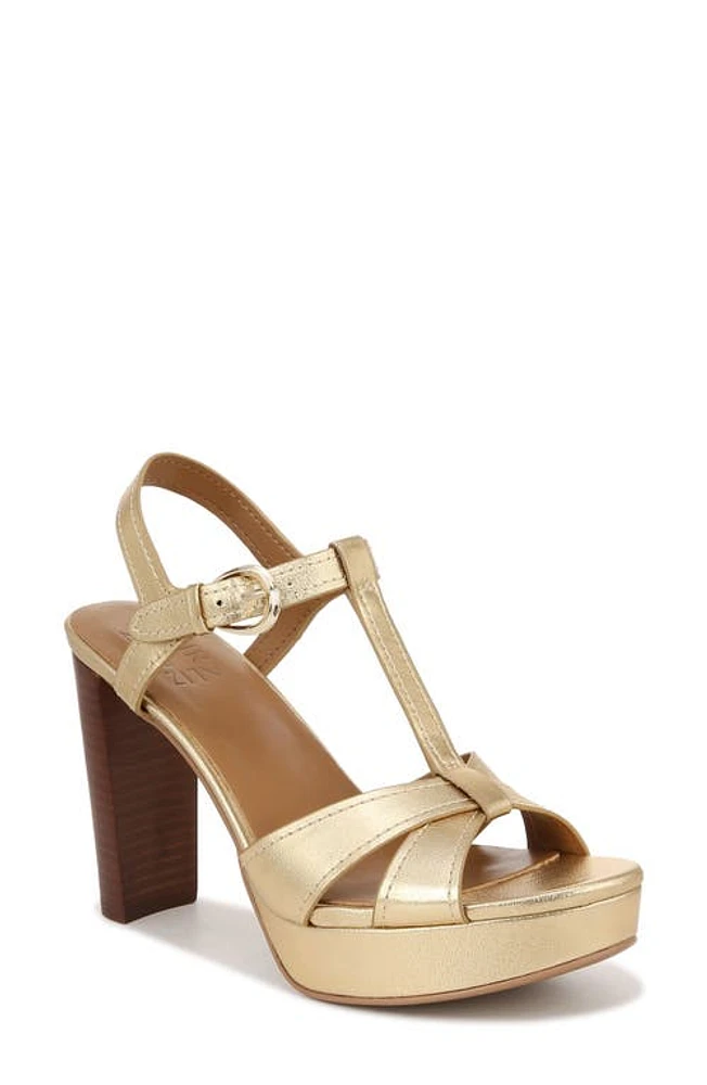 Naturalizer Marnie Ankle Strap Platform Sandal Dark Gold Faux Leather at Nordstrom,