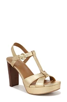 Naturalizer Marnie Ankle Strap Platform Sandal Dark Gold Faux Leather at Nordstrom,