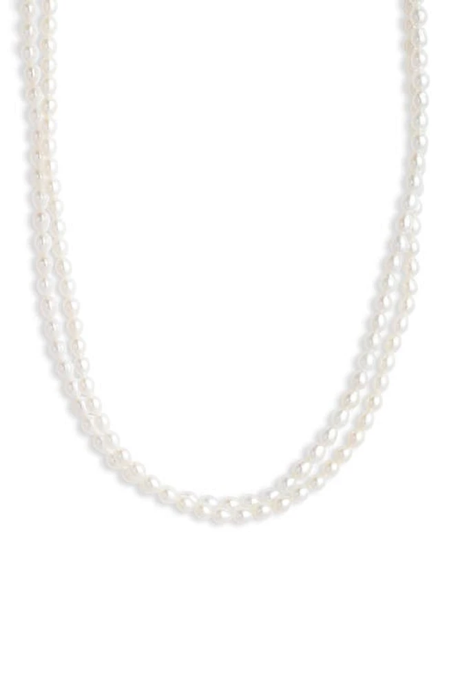 Poppy Finch Keshi Pearl Layered Necklace in Gold at Nordstrom, Size 16