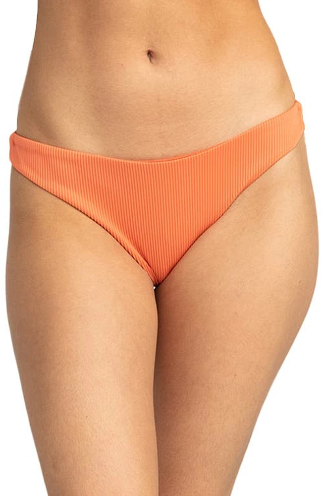 Roxy Rib Love The Baja Bikini Bottoms Apricot Brandy at Nordstrom,