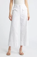 FRAME The '70s Patch Pocket Ankle Wide Leg Twill Pants at Nordstrom,