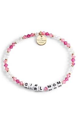 Little Words Project Girl Mom Beaded Bracelet in Orchid/White at Nordstrom, Size Medium