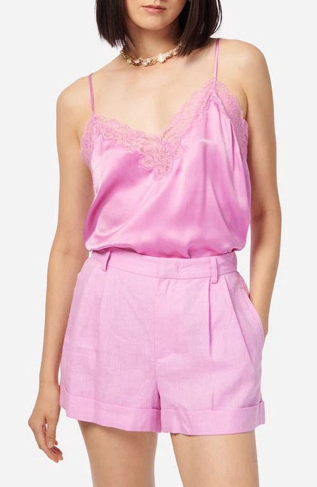 CAMI NYC Rivera Lace Trim Camisole in Fondant at Nordstrom, Size Xx-Small