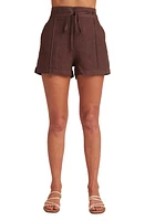 Bella Dahl Pintuck Linen Shorts Cocoa Cobana at Nordstrom,