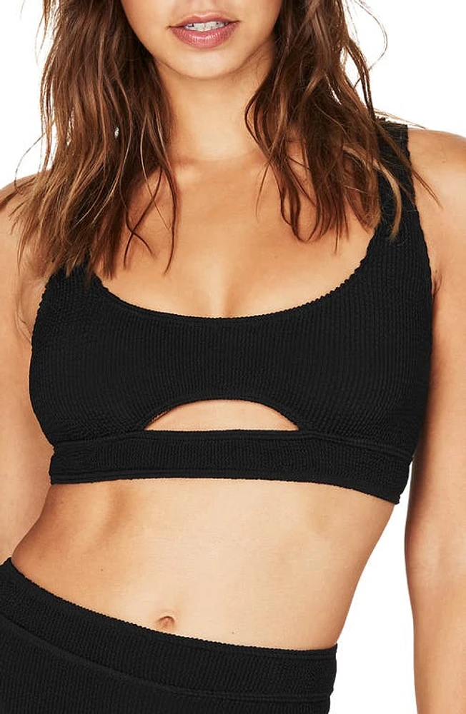 bond-eye The Sasha Cutout Bikini Top in Black at Nordstrom