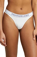 Polo Ralph Lauren Mid Rise Cotton Blend Thong at Nordstrom,