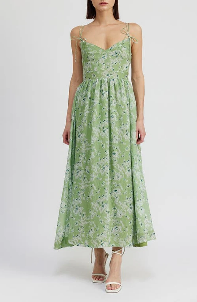 Green Floral Floral Dress Nordstrom Nordstrom En Saison Laguna Floral Maxi  Dress Light Green Teal At
