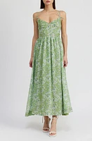 En Saison Laguna Floral Maxi Dress Light Green Teal at Nordstrom,