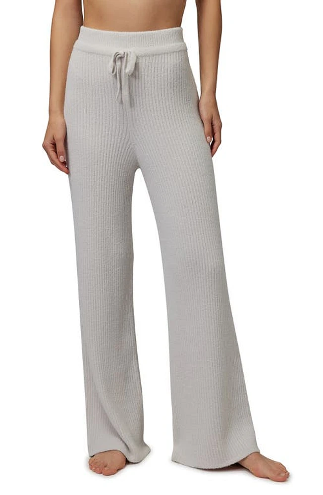 Spiritual Gangster Wide Leg Drawstring Chenille Pants White Sand at Nordstrom,