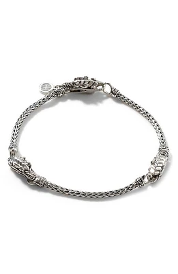 John Hardy Legends Naga Station Bracelet in Silver at Nordstrom, Size X-Large