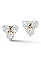 Dana Rebecca Designs Ava Bea Triple Diamond Stud Earrings in Yellow Gold at Nordstrom