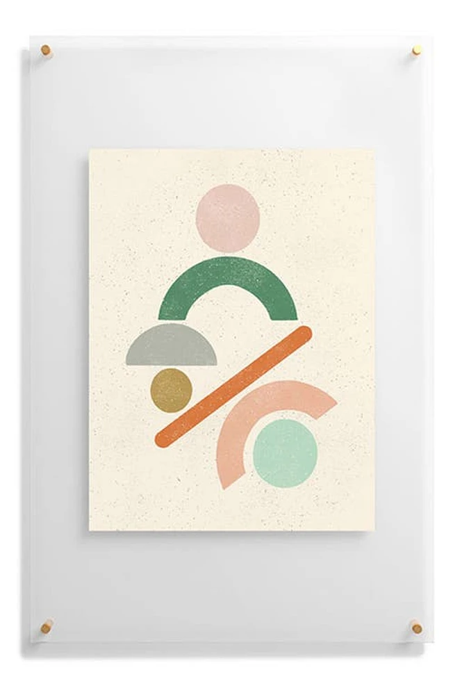 Deny Designs Mobile Shapes Floating Art Print in Beige at Nordstrom