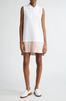 Thom Browne Mixed Media Sleeveless Minidress at Nordstrom, Us