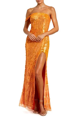 Mac Duggal One-Shoulder Sequin Mesh Gown at Nordstrom,