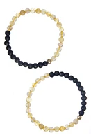 The Healer's Collection Men's N69 Money Max Set of 2 Healer's Bracelets in Black at Nordstrom