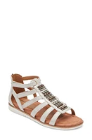 Rockport Cobb Hill Zion Beaded Gladiator Sandal Pewter at Nordstrom,